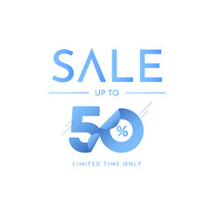 Sale up to 50% Limited Time Only Label Tag Vector Template Design Illustration