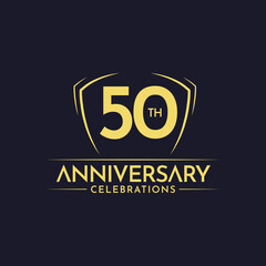 50 Th Anniversary Celebrations Vector Template Design Illustration