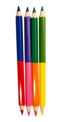 multicolored pencils isolated