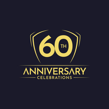 60 Th Anniversary Celebrations Vector Template Design Illustration