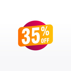 35 discount, Sales Vector badges for Labels, , Stickers, Banners, Tags, Web Stickers, New offer. Discount origami sign banner