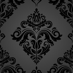 Classic seamless pattern. Damask dark orient ornament. Classic vintage background. Orient ornament for fabric, wallpaper and packaging