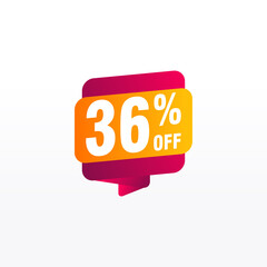 36 discount, Sales Vector badges for Labels, , Stickers, Banners, Tags, Web Stickers, New offer. Discount origami sign banner
