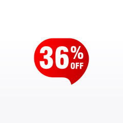 36 discount, Sales Vector badges for Labels, , Stickers, Banners, Tags, Web Stickers, New offer. Discount origami sign banner