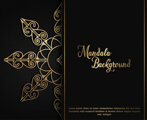 Luxury Mandala background with arabesque arabic style eastern arabic style for Wedding cards, book covers.