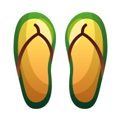 Isolated summer sandals vector design