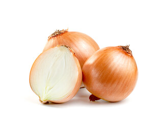 Fresh Onion isolated on white background