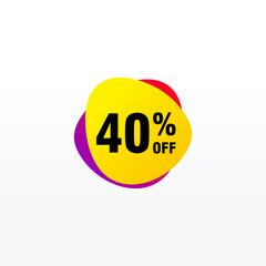40 discount, Sales Vector badges for Labels, , Stickers, Banners, Tags, Web Stickers, New offer. Discount origami sign banner