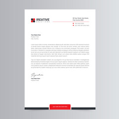 Clean And Corporate Letterhead Template Design	

