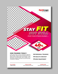 Gym Fitness Workout Training Exercise Boxing Flyer Brochure Template