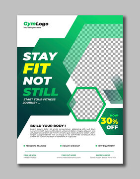 Gym Fitness Workout Training Exercise Boxing Flyer Brochure Template