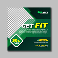 Gym Fitness Workout Exercise Boxing Social Media POst Template
