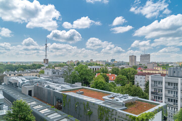 Panoramic view of Polish city Lublin.