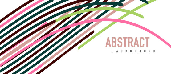 Аbstract moving colorful lines vector backgrounds for cover, placard, poster, banner or flyer