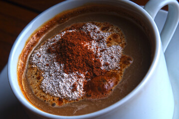 Hot chocolate with milk
