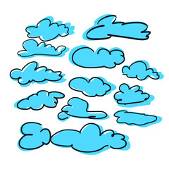 Set of vector clouds