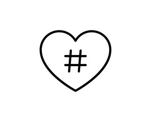 Hashtag line icon