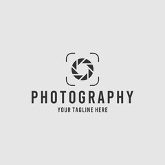 Modern photography logo design template