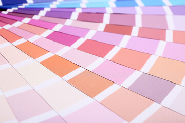 Color palettes as background, closeup