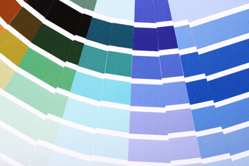 Color palettes as background, closeup