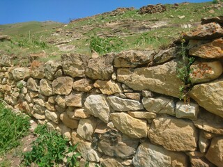 Remains of an ancient mountain settlement