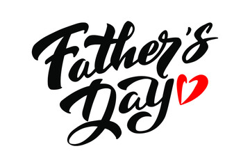 Father's Day Typography Vector text, handwritten lettering  for posters, flyers, invitations, social media, prints, greeting card, flyers. Illustration isolated on white background