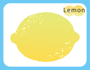 レモンのアイコンイラスト。ベクター画像。