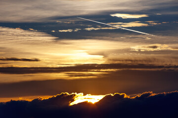 Sunset in the clouds