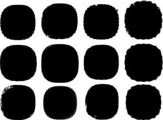 Grunge post Stamps Collection, Circles. Banners, Insignias , Logos, Icons, Labels and Badges Set . vector distress textures.blank shapes.
