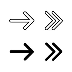 Obraz premium set of Arrow icons. Arrow symbol. Arrow vector icon