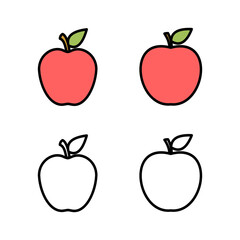 set of Apple icons. Apple vector icon