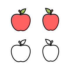 set of Apple icons. Apple vector icon