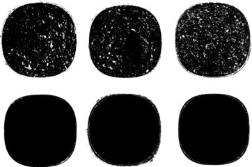 Grunge post Stamps Collection, Circles. Banners, Insignias , Logos, Icons, Labels and Badges Set . vector distress textures.blank shapes.