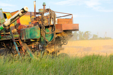 old rusty tractor