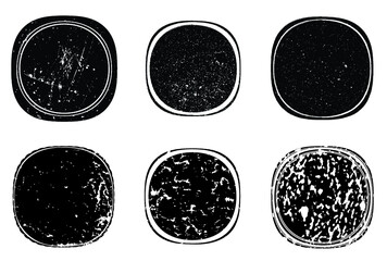 Grunge post Stamps Collection, Circles. Banners, Insignias , Logos, Icons, Labels and Badges Set . vector distress textures.blank shapes.