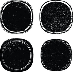 Grunge post Stamps Collection, Circles. Banners, Insignias , Logos, Icons, Labels and Badges Set . vector distress textures.blank shapes.