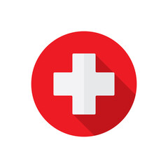 first aid icon vector symbol template