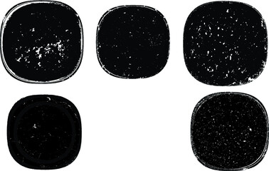 Grunge post Stamps Collection, Circles. Banners, Insignias , Logos, Icons, Labels and Badges Set . vector distress textures.blank shapes.