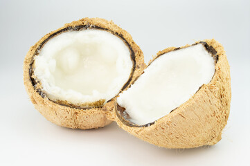 Coconut isolated on white background.