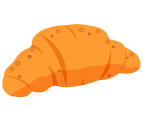 Croissant vector illustration. Flat graphics.