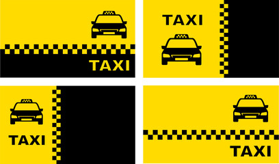 set of taxi background with place for text - obrazy, fototapety, plakaty