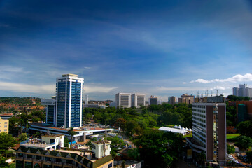Birds eye view of downtown Kampala