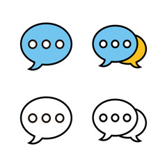 set of Chat icons. Chat vector icon. Speech bubble