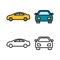 Fototapeta na wymiar set of Car icons. Car icon vector
