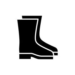 garden boot icon vector symbol template