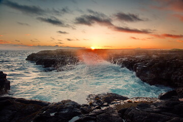 sunset over the sea