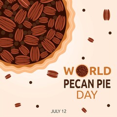 World Pecan Pie Day Vector Illustration