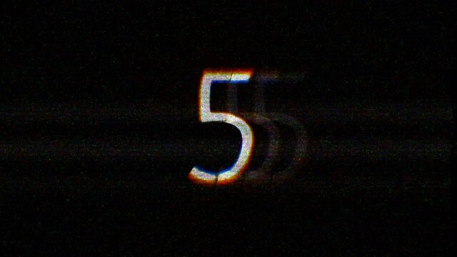 Countdown numbers from 10 to 1. Animation 4k