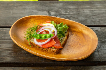 オープンサンドイッチ　Open sandwich 