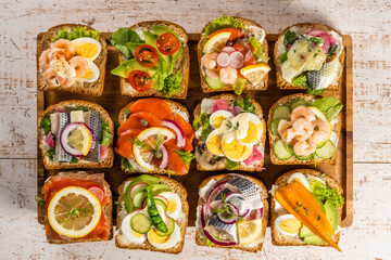 オープンサンドイッチ　Open sandwich 